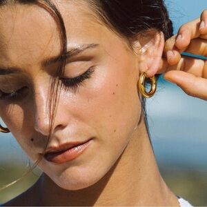 18k Gold Plated Small Hoop Earrings